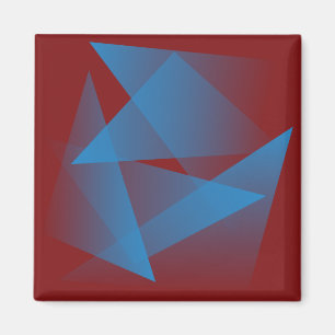 Floating Blue Fragments Magnet