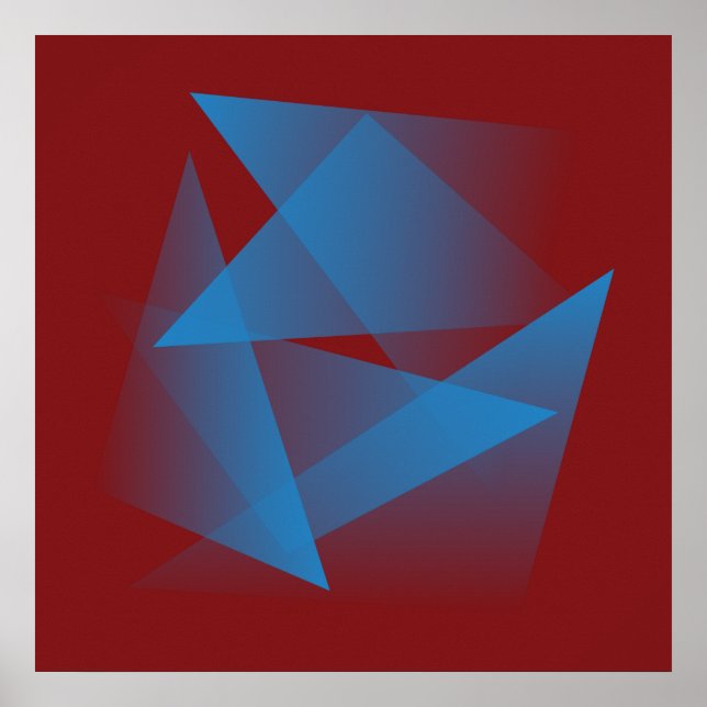 Floating Blue Fragments Poster (Vorne)