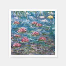 "Floating Blume" Cocktail Napkins Serviette
