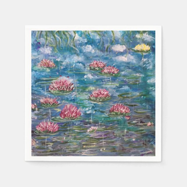 "Floating Blume" Cocktail Napkins Serviette (Vorderseite)