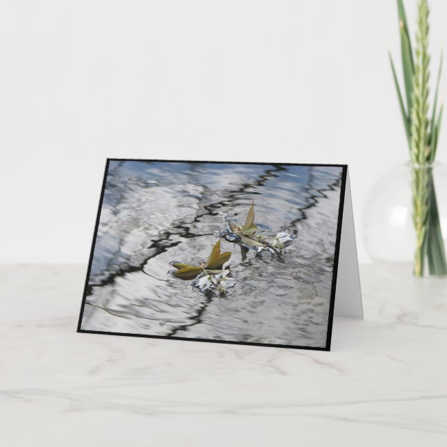 Floating Blüten Geburtstag Karte (Vorderseite)
