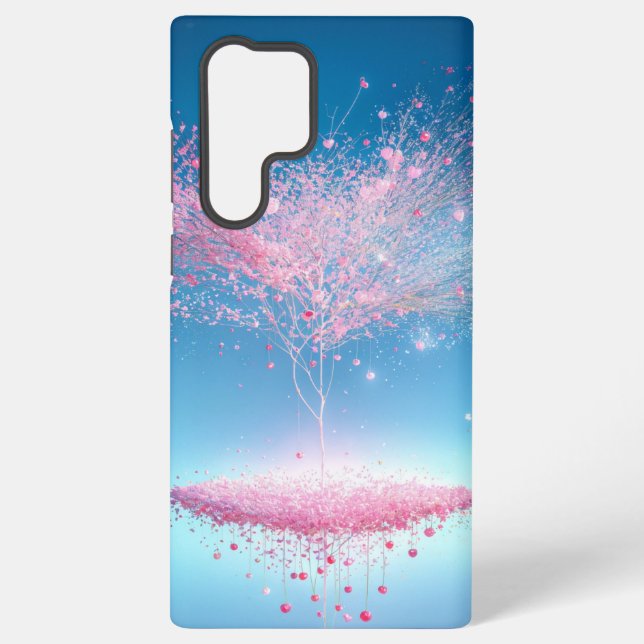Floating Cherry Blossom Tree & Light Phone Case Samsung Galaxy Hülle (Rückseite)