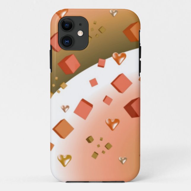 Floating Cubes and Hearts Case-Mate iPhone Hülle (Rückseite)