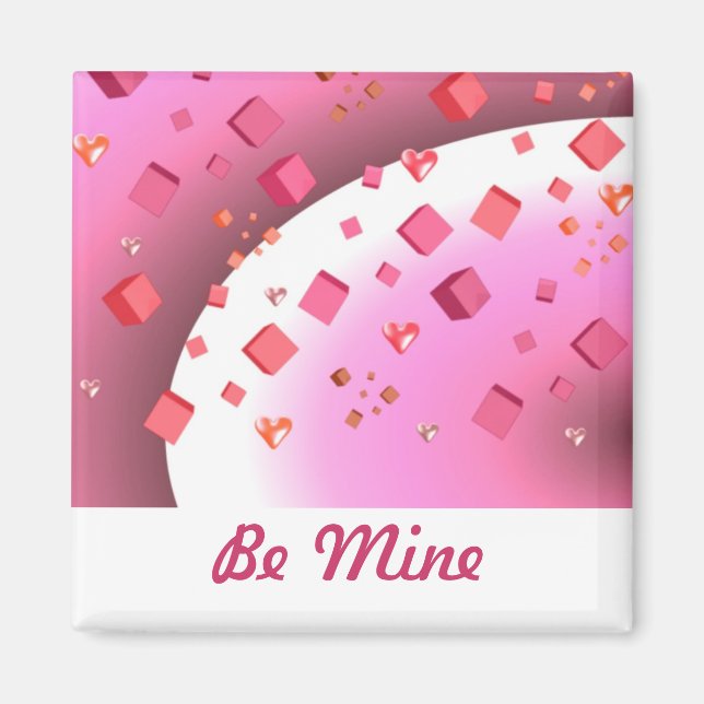 Floating Cubes und Valentine Hearts Magnet (Vorne)