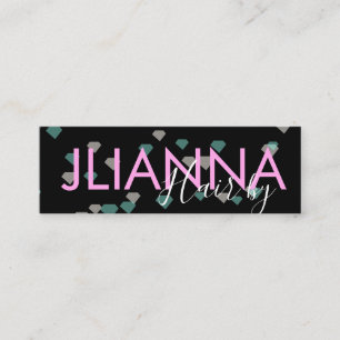 Floating Diamond Makeup Salon Nails Eyelashes Mini Visitenkarte