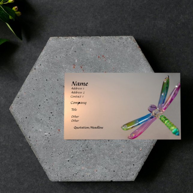 Floating Dragonfly-Visitenkarte Visitenkarte (Floating Dragonfly Business Card)