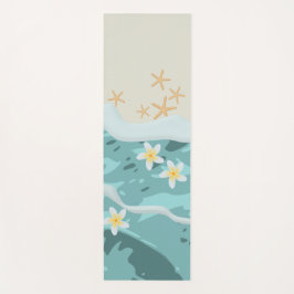 Floating Frangipanis auf Beach Wave Meet Starfish Yogamatte