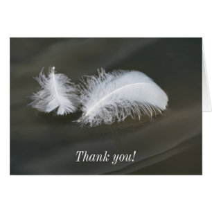 Floating Goose Feathers Danke-Card