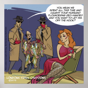 Floating Husbands Funny Poster