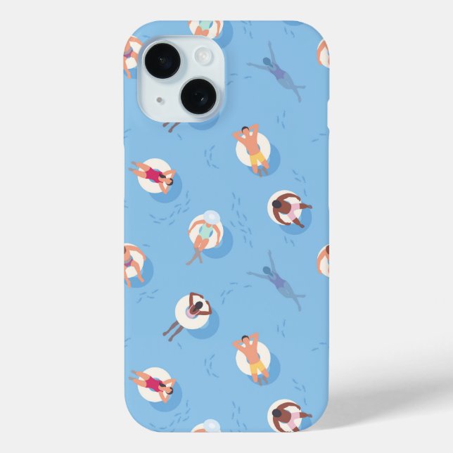Floating in der Lazy River Pattern Case-Mate iPhone Hülle (Rückseite)