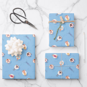 Floating in der Lazy River Pattern Geschenkpapier Set