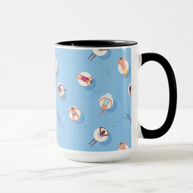 Floating in der Lazy River Pattern Tasse (Rechts)