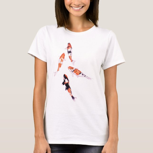 Floating Koi White T - Shirt (Vorderseite)