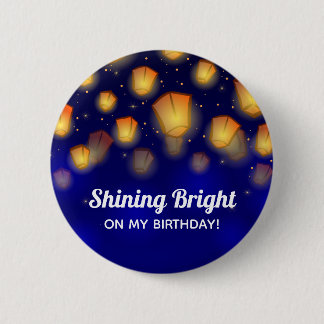 Floating Lanterns Birthday or Special Occasion Button