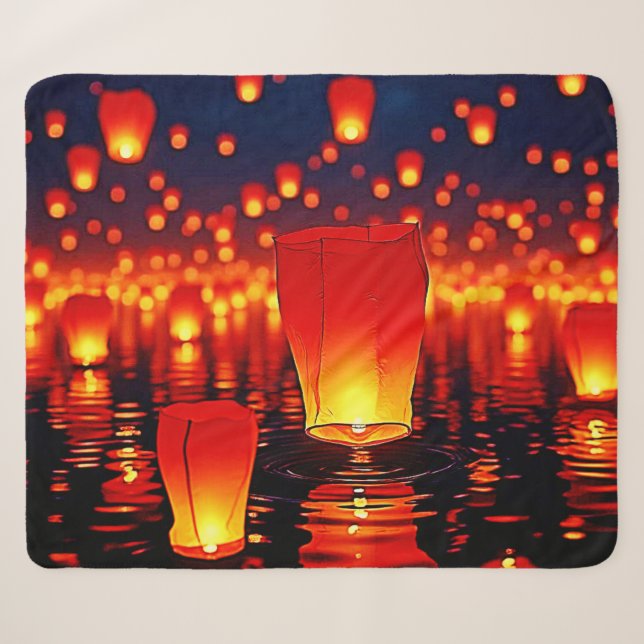 Floating Lanterns of Hope Design Sherpadecke (Vorderseite (Horizontal))