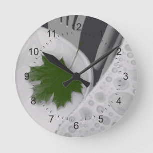 floating leaf runde wanduhr