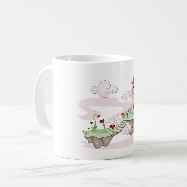 Floating Liebe Burg Lustra Romantische Fantasie Kaffeetasse (Vorderseite Links)