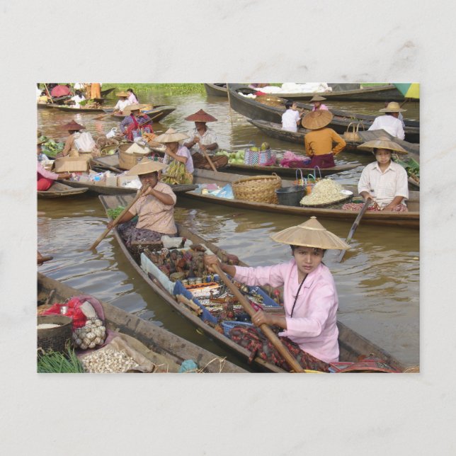 Floating Market Postkarte (Vorderseite)