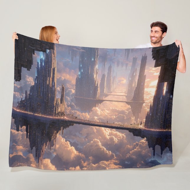 Floating Metropolis in the Clouds Fleecedecke (Beispiel)