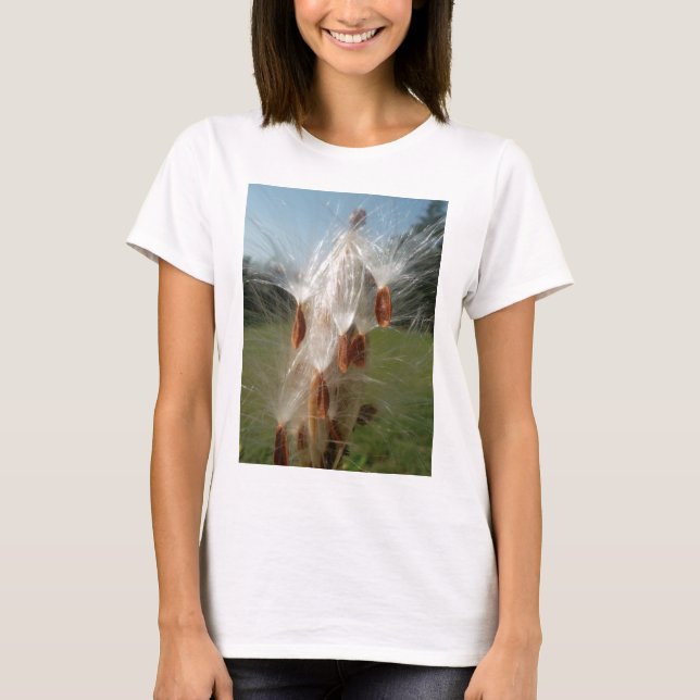 Floating Milkweed Seeds Art Print/Graphic T-Shirt (Vorderseite)