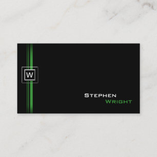 Floating Monogram Moderne benutzerdefinierte Farbe Visitenkarte