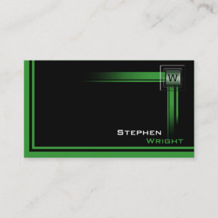 Floating Monogram Moderne benutzerdefinierte Farbe Visitenkarte