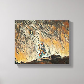 "Floating on Discovery: A Scientist's Journey" Leinwanddruck