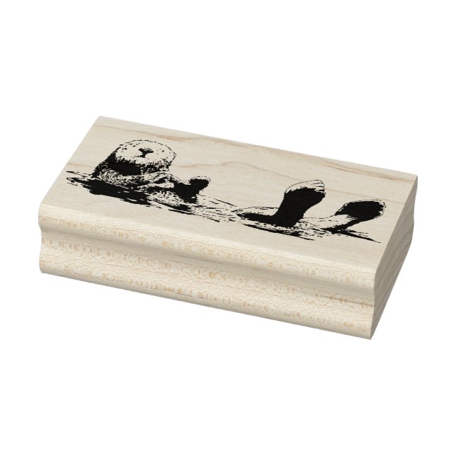 Floating Otter Neu montierte Kautschuk-Briefmarke Gummistempel (Stempel)