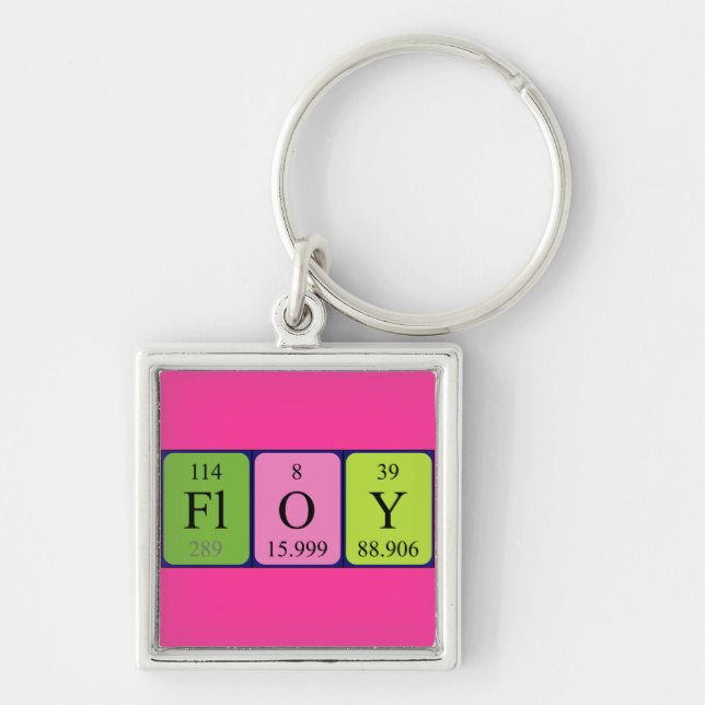 Floating Periodic Table name keyring Schlüsselanhänger (Vorne)