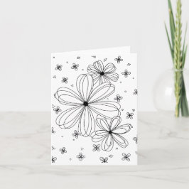 Floating Petals - Farbbare florale Note Card
