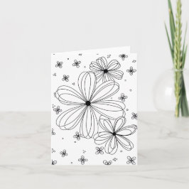 Floating Petals - Farbbare florale Note Card