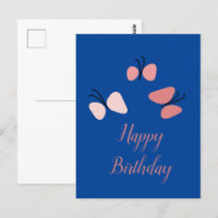 Floating Pink Butterflies Happy Birthday