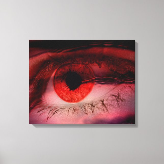 Floating Red Eye Art Wall Leinwand (Vorderseite)