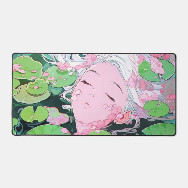 Floating Serenity Water Nymph Anime Girl Schreibtischunterlage (Vorderseite)