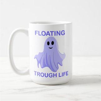 Floating Through Life Cute Ghost Kaffeetasse