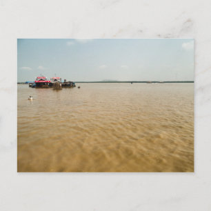 Floating Village Shop in Lake, Kambodscha Postkarte