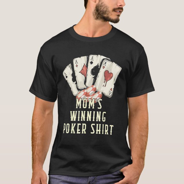 Floating Whales Pool Chips  Poker Humor Card Game T-Shirt (Vorderseite)