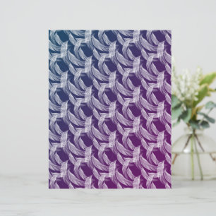 Floating White Feathers Scrapbook Paper