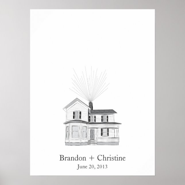 Floating Zuhause Fingerprint Gästebuch (Vorne)