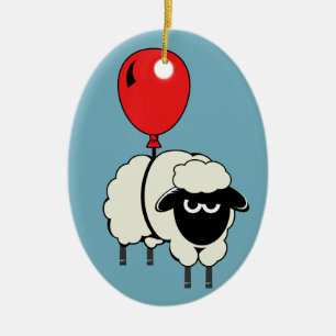 FloatingSheep Weihnachtsverzierung Keramikornament