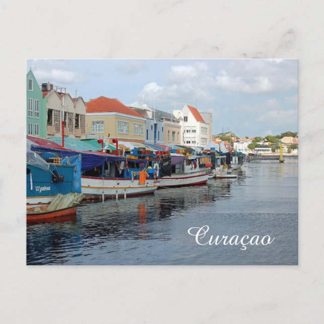 Floatmarkt in Curacao Postkarte (Vorderseite)