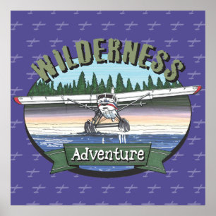 Floatplane Luftfahrt-Wildnis Poster