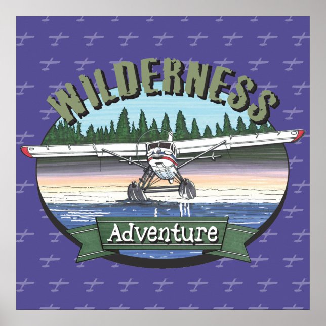 Floatplane Luftfahrt-Wildnis Poster (Vorne)