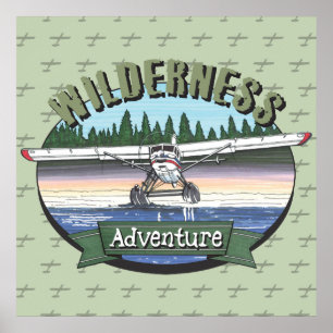 Floatplane Luftfahrt-Wildnis Poster
