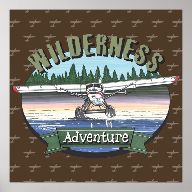 Floatplane Luftfahrt-Wildnis Poster (Vorne)