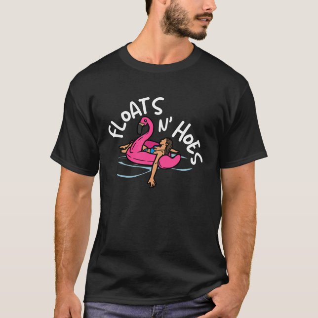 Floats and Hoes Canoe River Trip Float Day  Lake T-Shirt (Vorderseite)