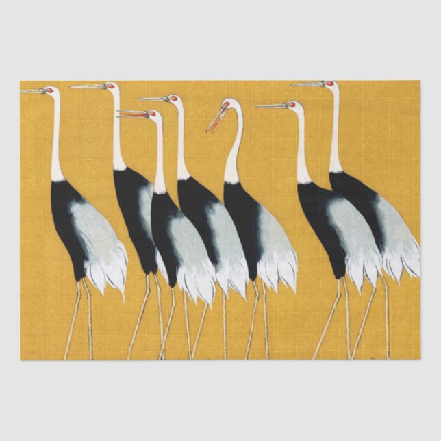 FLOCK DER JAPANISCHEN KREBS SEIDENPAPIER (Vorderseite)