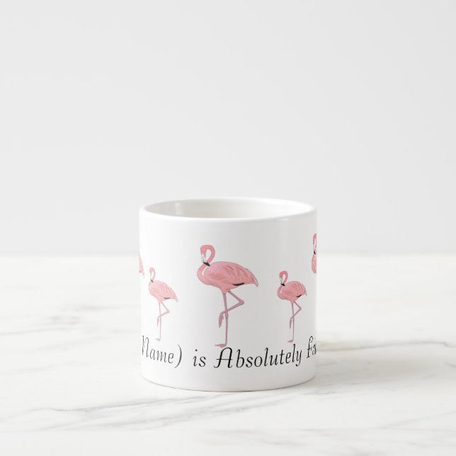 Flock des rosa Flamingos-Individuellen Namens Espressotasse (Vorderseite)