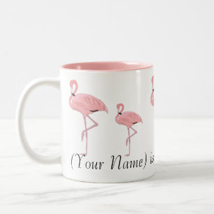 Flock des rosa Flamingos-Individuellen Namens Zweifarbige Tasse