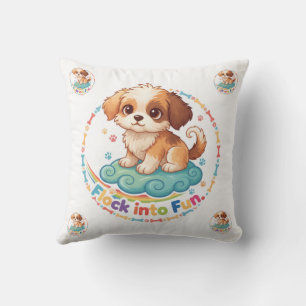„Flock Into Fun“ Bunte Polyester-Wurfkissen Kissen